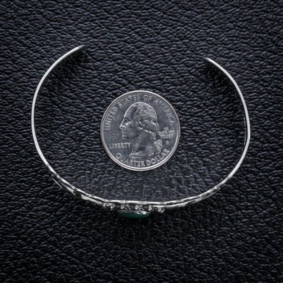 Sterling Silver Kachina Turquoise Cuff Bracelet - Picture 3 of 6